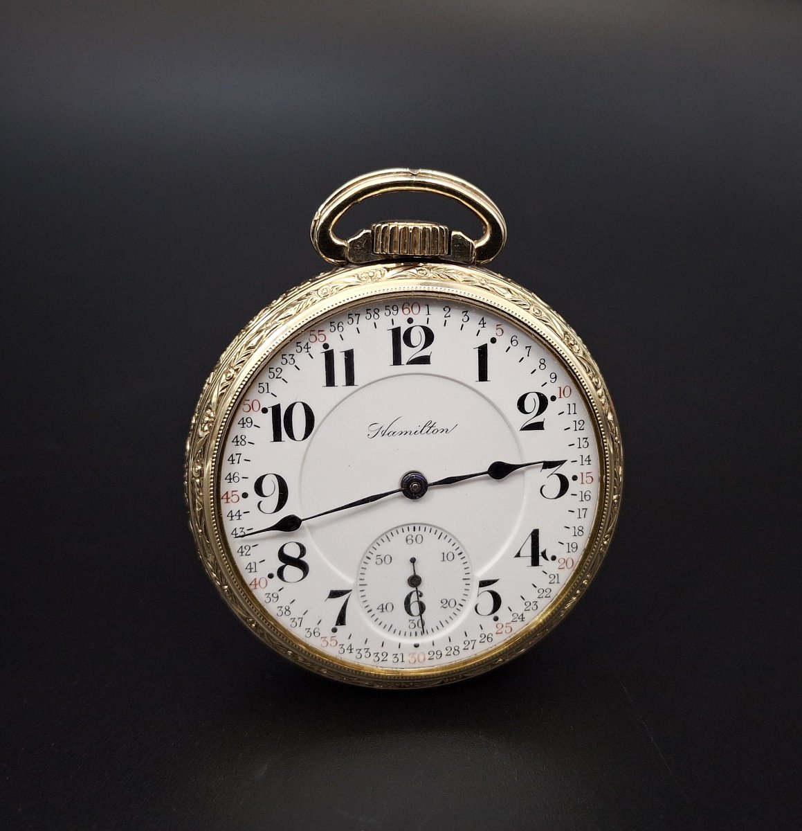Railway Pocket Watch 992 Hamilton Watch Co, Montgomery Dial,  1912-photo-2