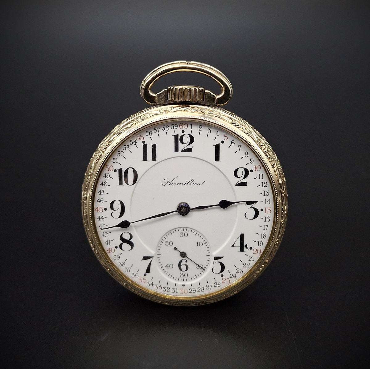 Railway Pocket Watch 992 Hamilton Watch Co, Montgomery Dial,  1912
