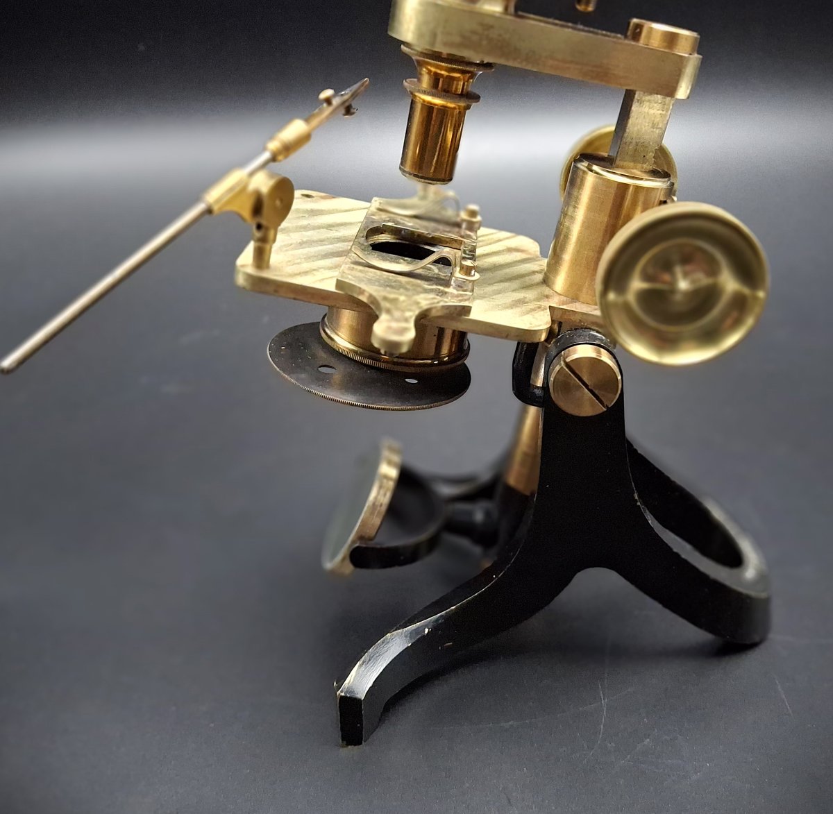 Microscope With Original Case And Accessories By J.h. Steward, London, 1870-photo-4
