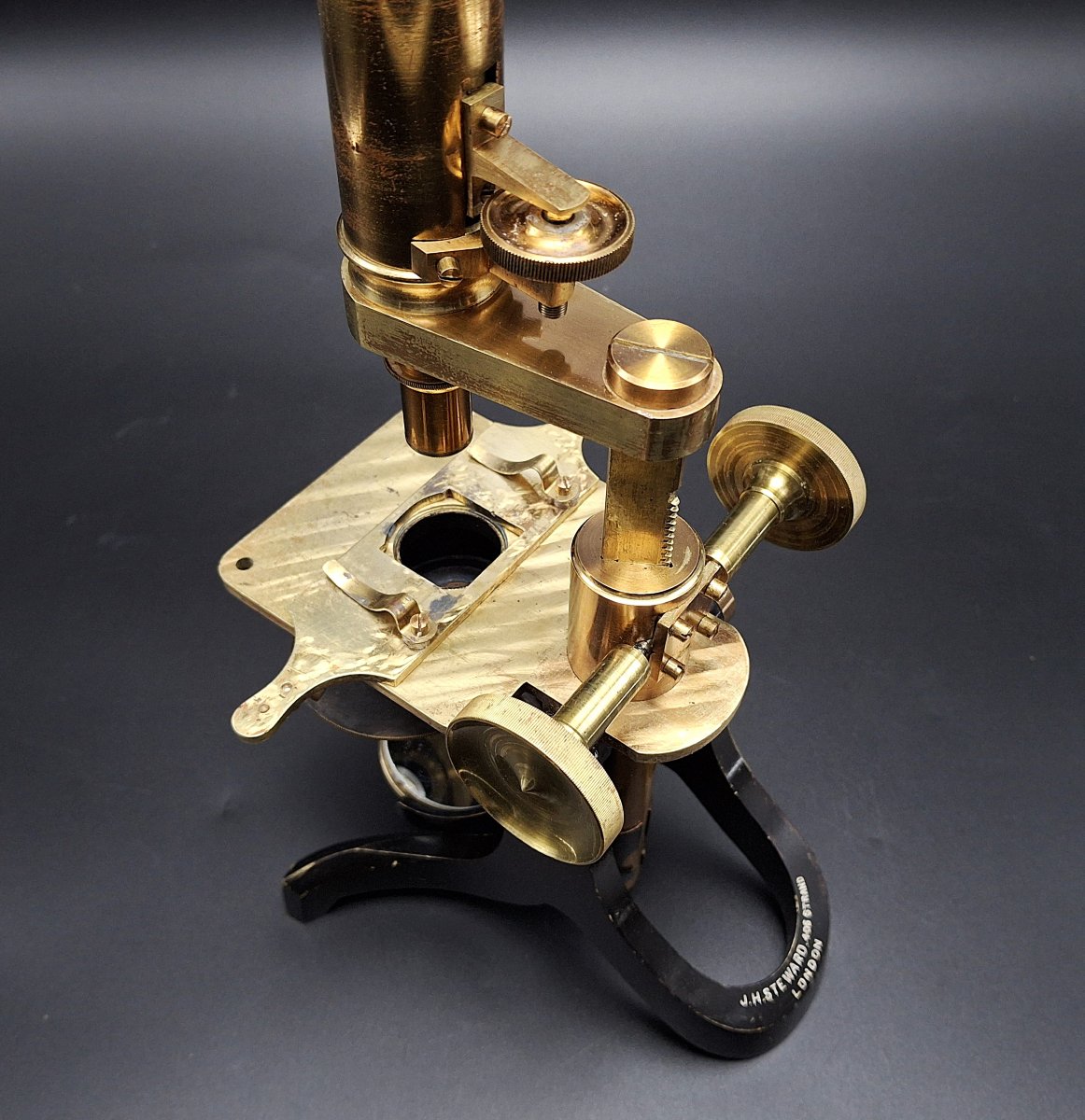 Microscope With Original Case And Accessories By J.h. Steward, London, 1870-photo-6