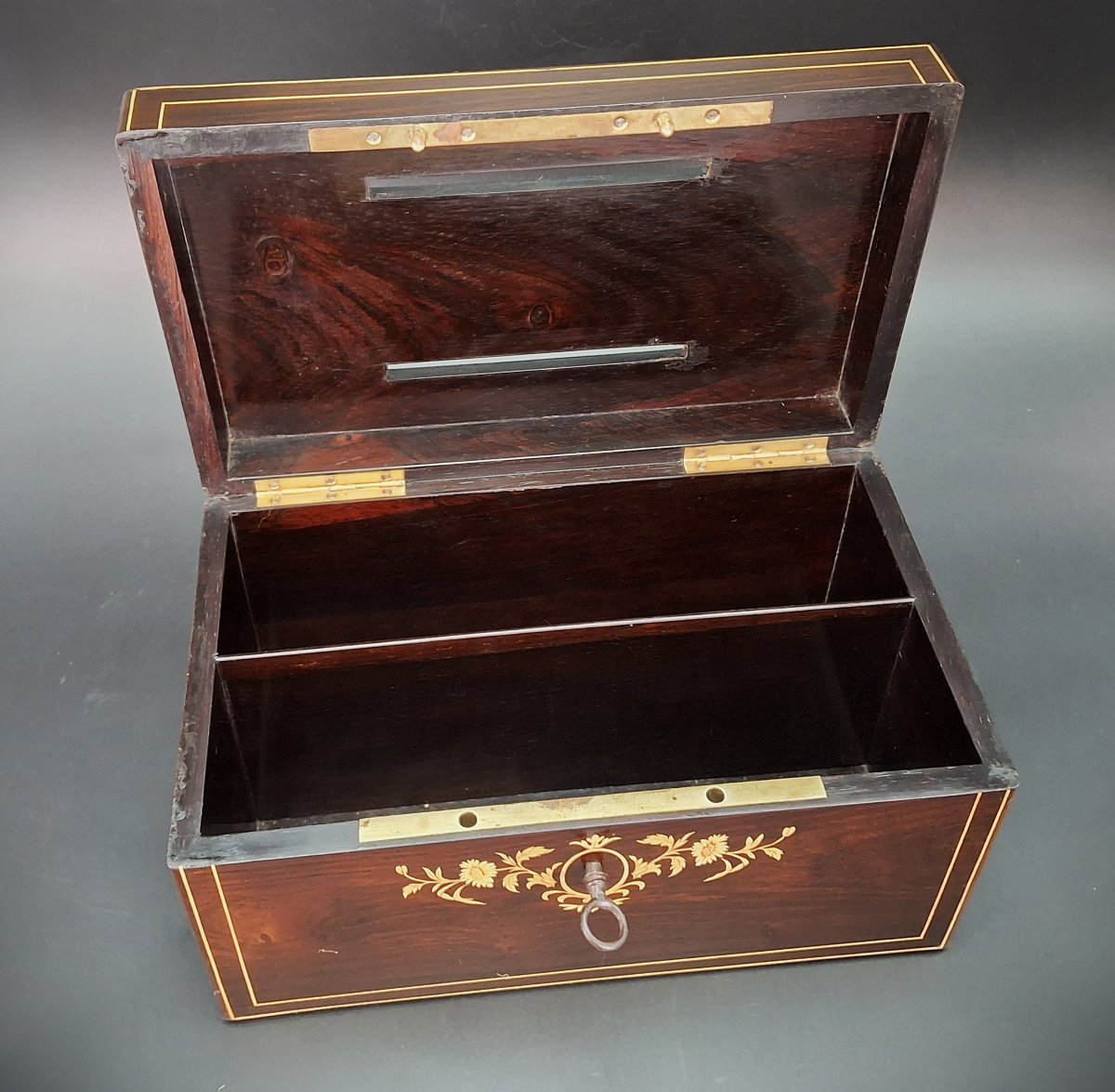 Rosewood Letter/card Box, Charles X, 19th Century-photo-3