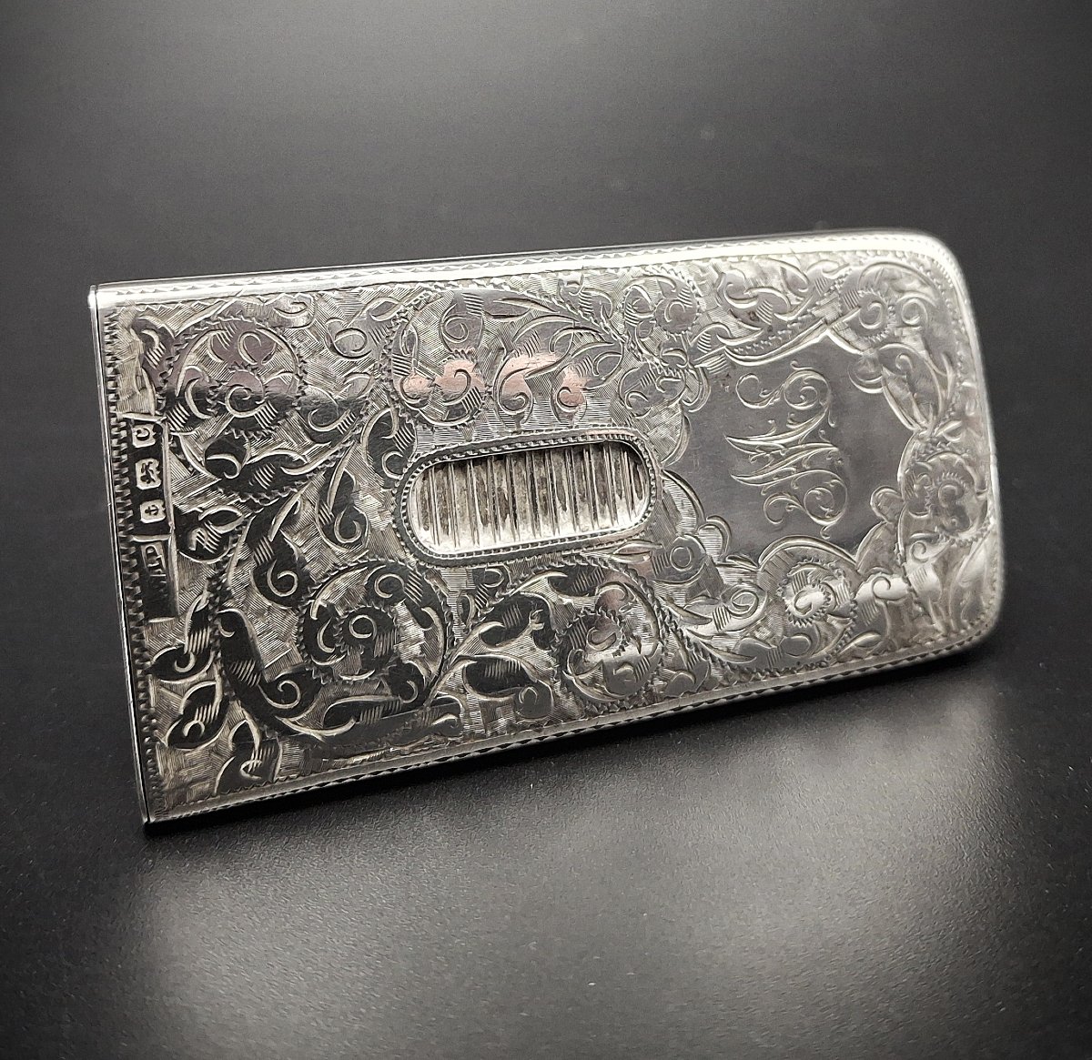 Silver Edwardian Card Holder, Circa 1903-photo-3