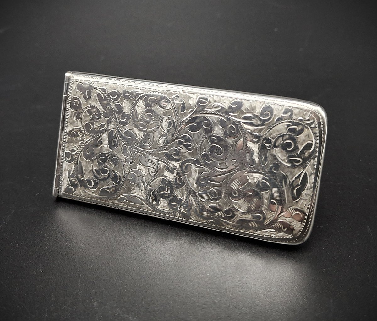 Silver Edwardian Card Holder, Circa 1903-photo-1