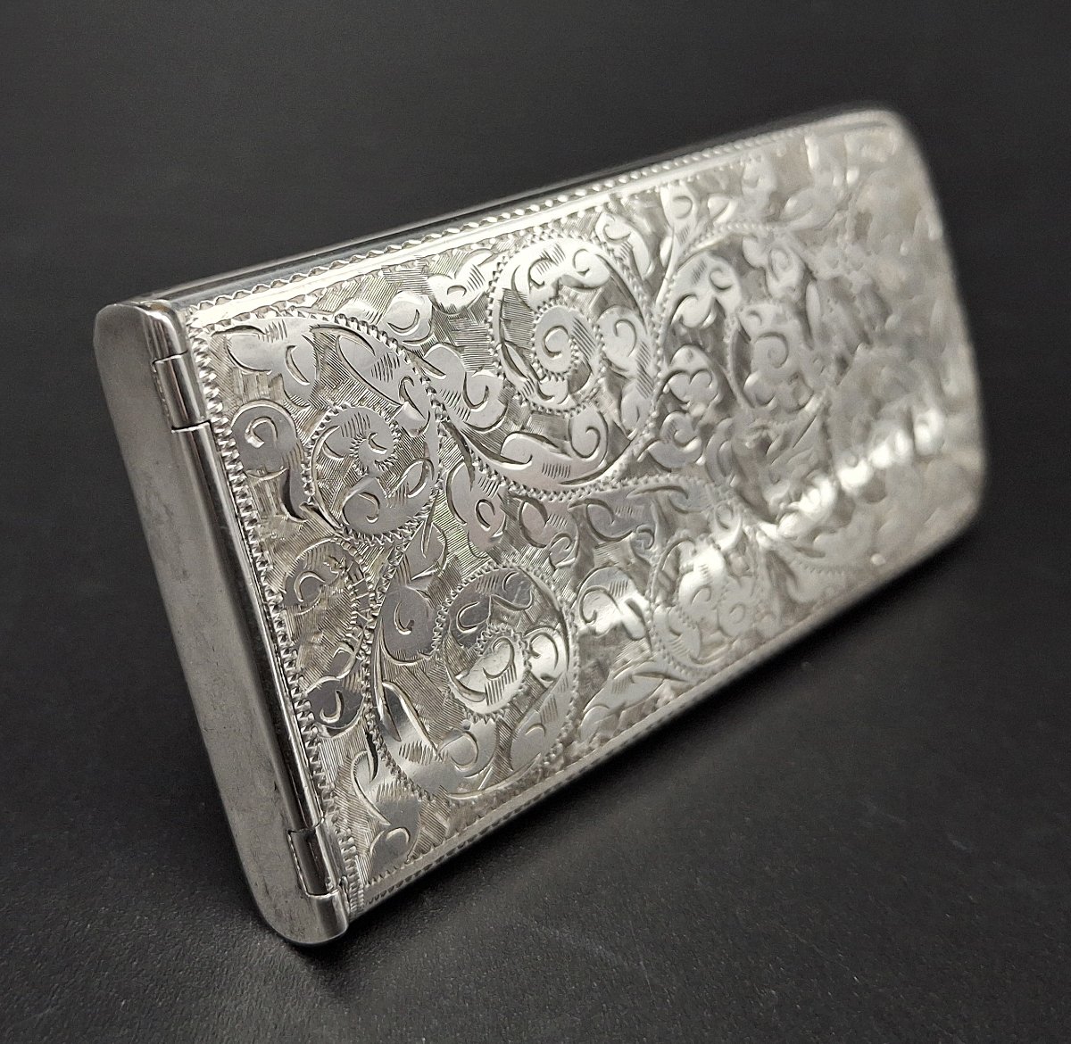 Silver Edwardian Card Holder, Circa 1903-photo-2
