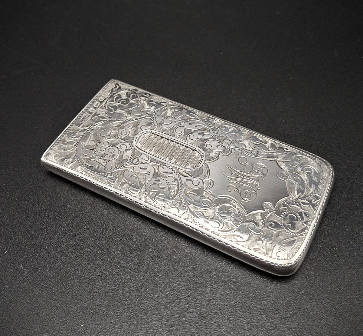 Silver Edwardian Card Holder, Circa 1903-photo-3