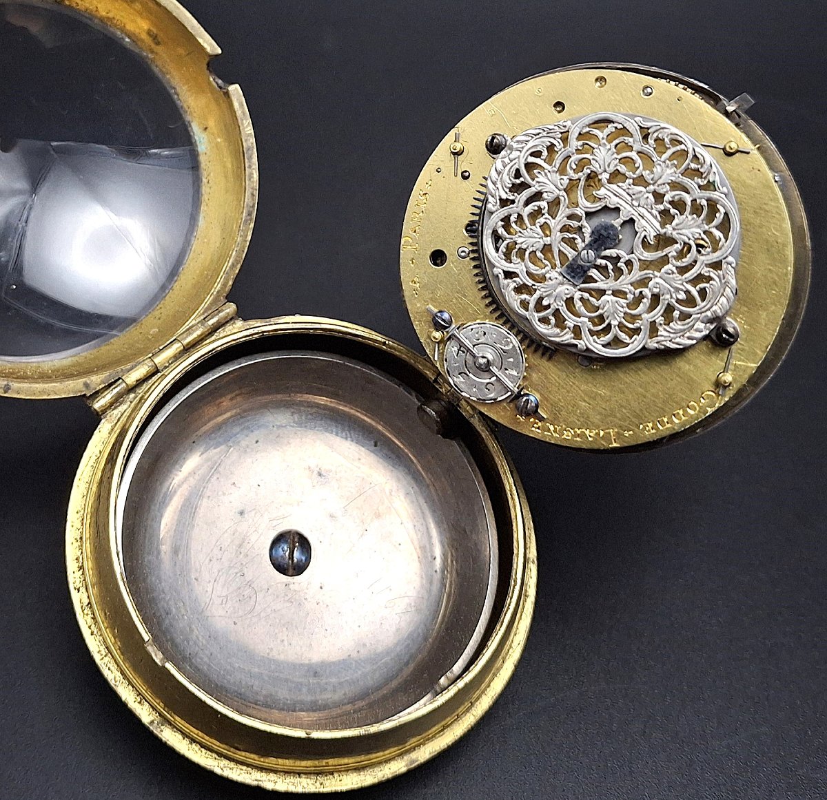 Rare Montre Oignon à  Répétition, XVII siècle, Jean Godde Laisne, 1695.-photo-5