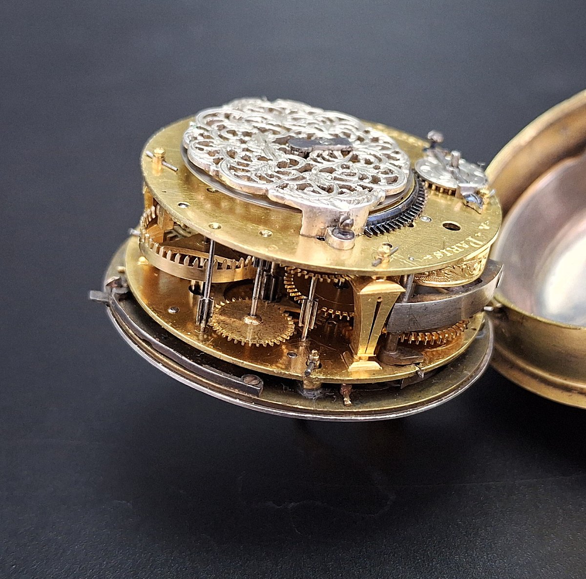 Rare Montre Oignon à  Répétition, XVII siècle, Jean Godde Laisne, 1695.-photo-8