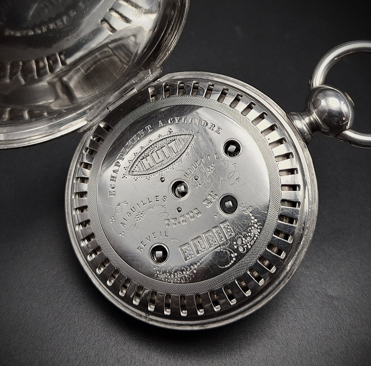 Montre gousset  à cylindre avec fonction réveil, XIX siècle-photo-3