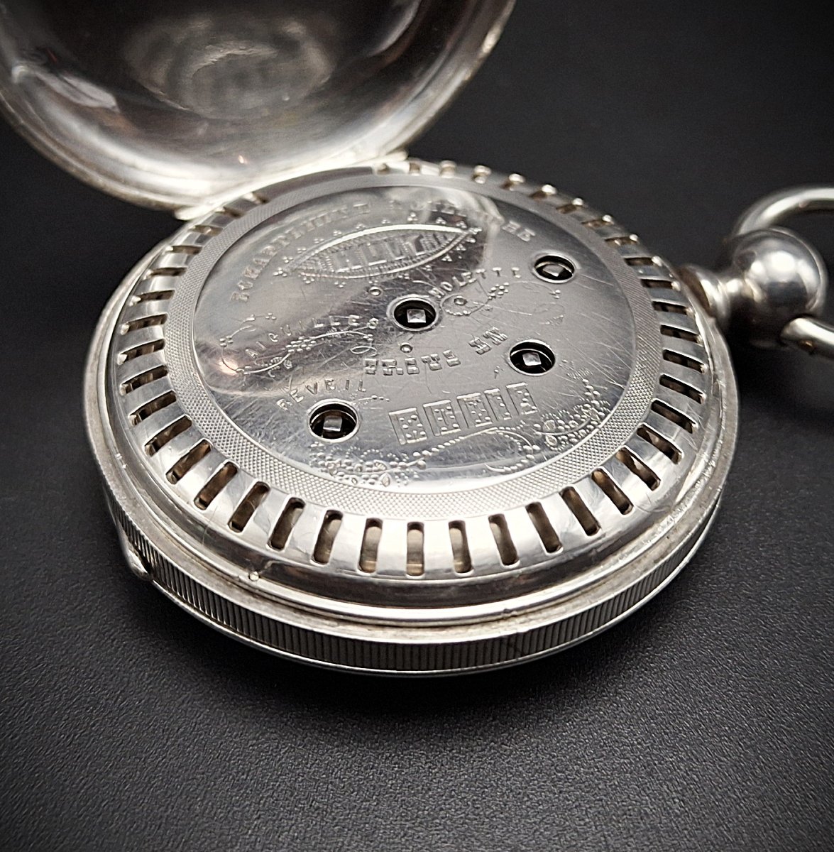 Montre gousset  à cylindre avec fonction réveil, XIX siècle-photo-4