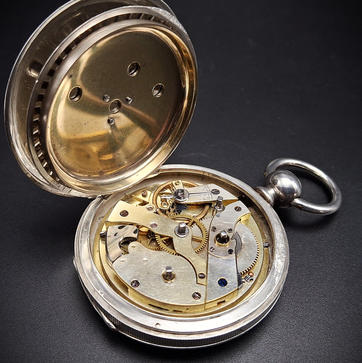 Montre gousset  à cylindre avec fonction réveil, XIX siècle-photo-6