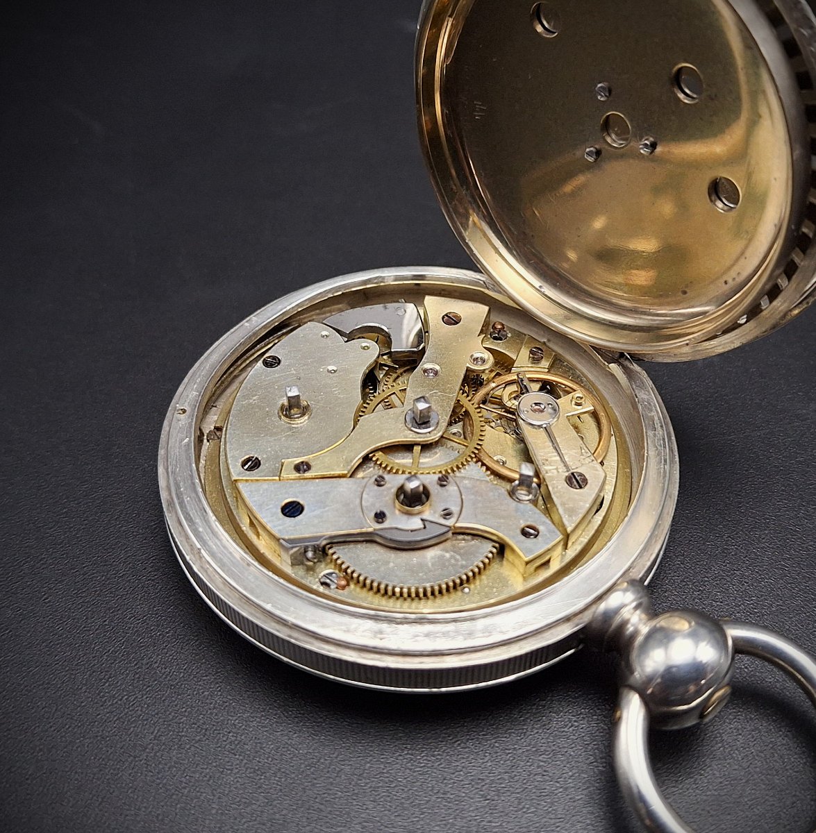 Montre gousset  à cylindre avec fonction réveil, XIX siècle-photo-7