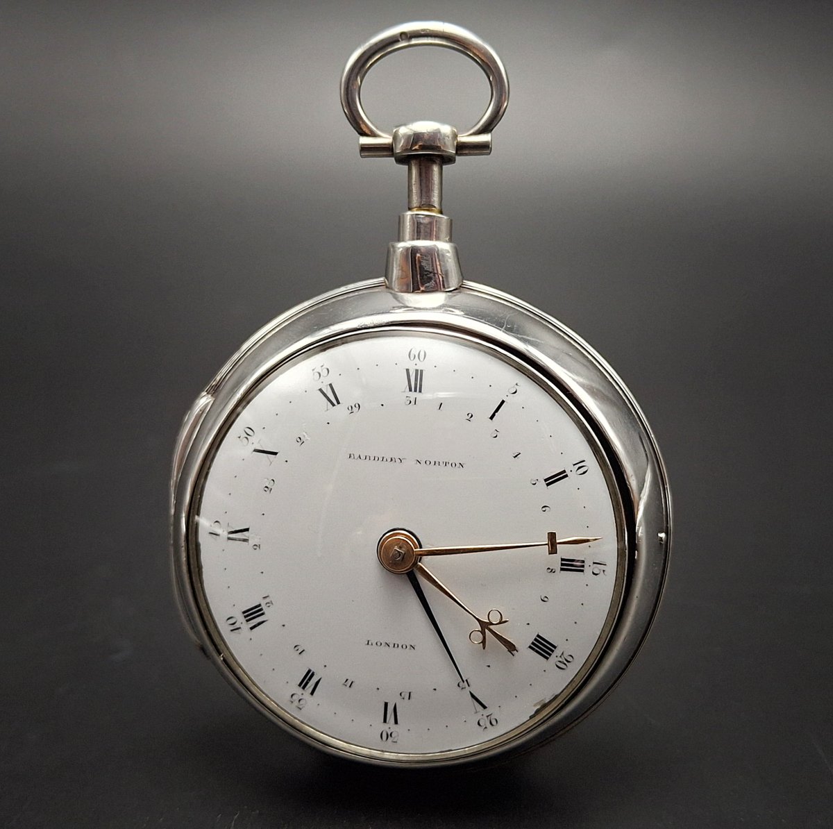 Rare Montre Gousset  échappement a cylindre, répétition et calendrier, fin de 700