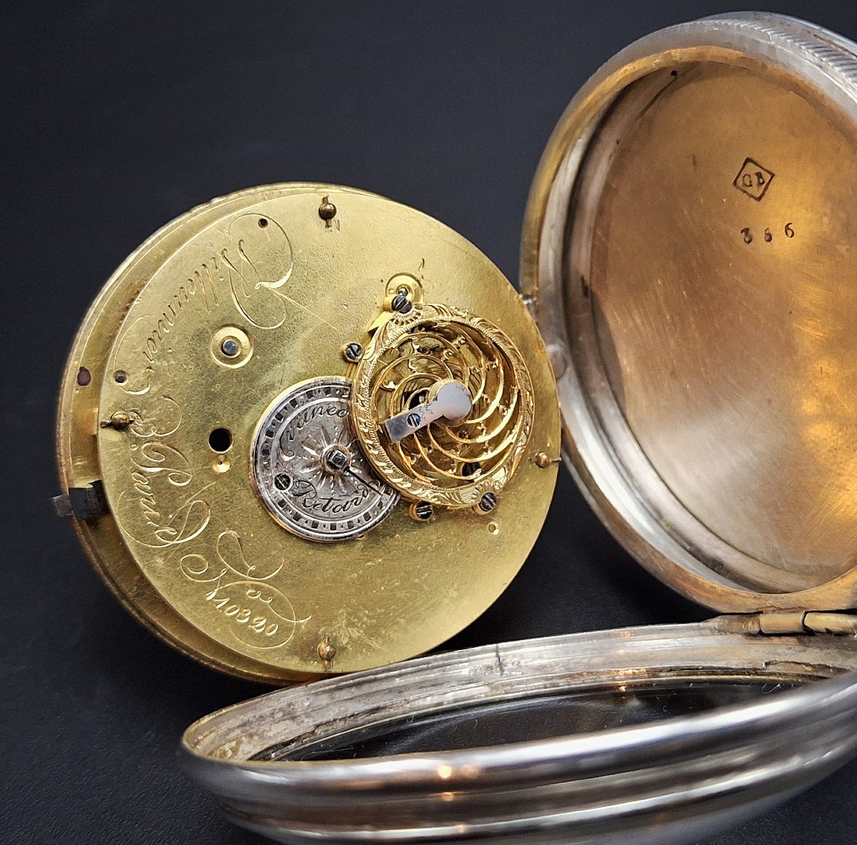 Pocket Watch With Dual Calendar And Hand-painted Dial, Late 18th Century-photo-6