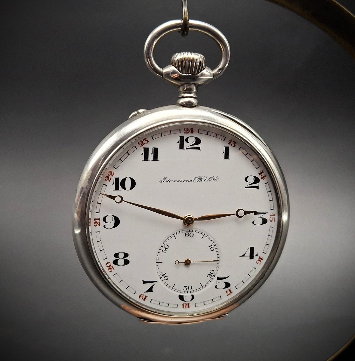 Iwc Pocket Watch With Chain, 57 Mm, 1919-photo-2