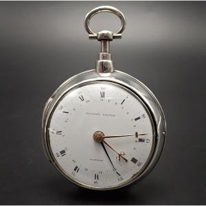 Rare Montre Gousset échappement a cylindre, répétition et calendrier, fin de 700