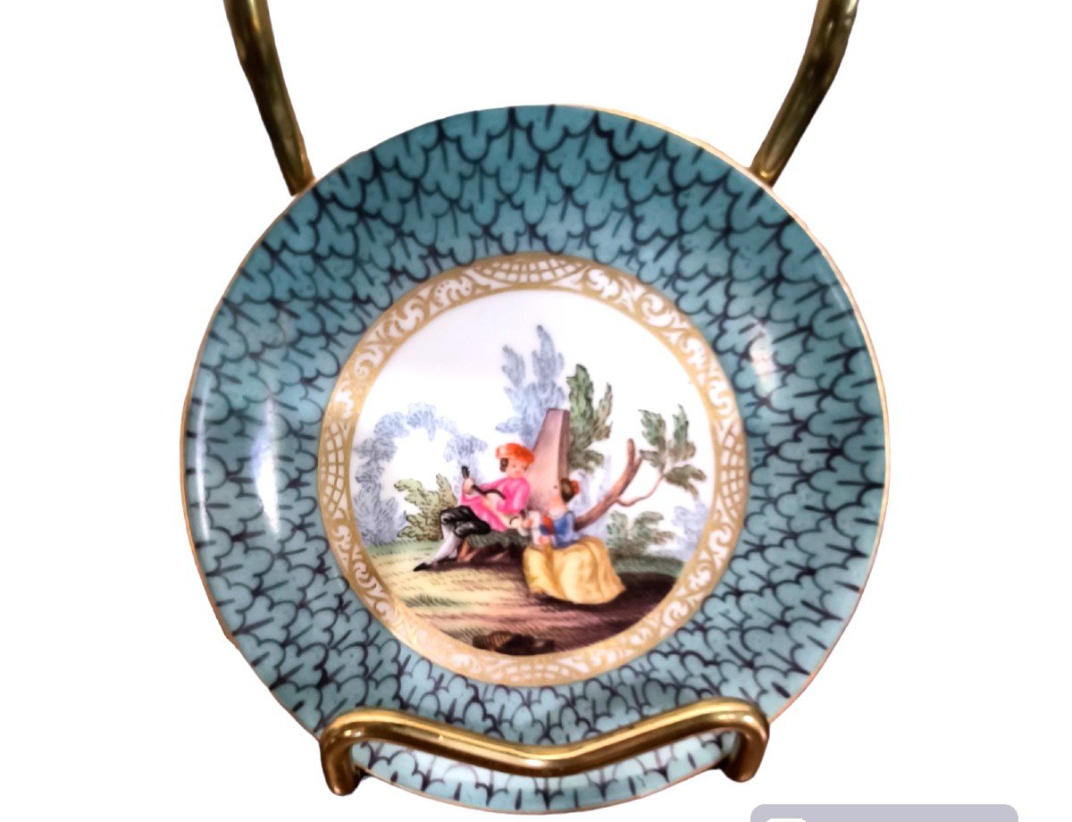 Tasse Et Soucoupe En Porcelaine De Meissen-photo-3