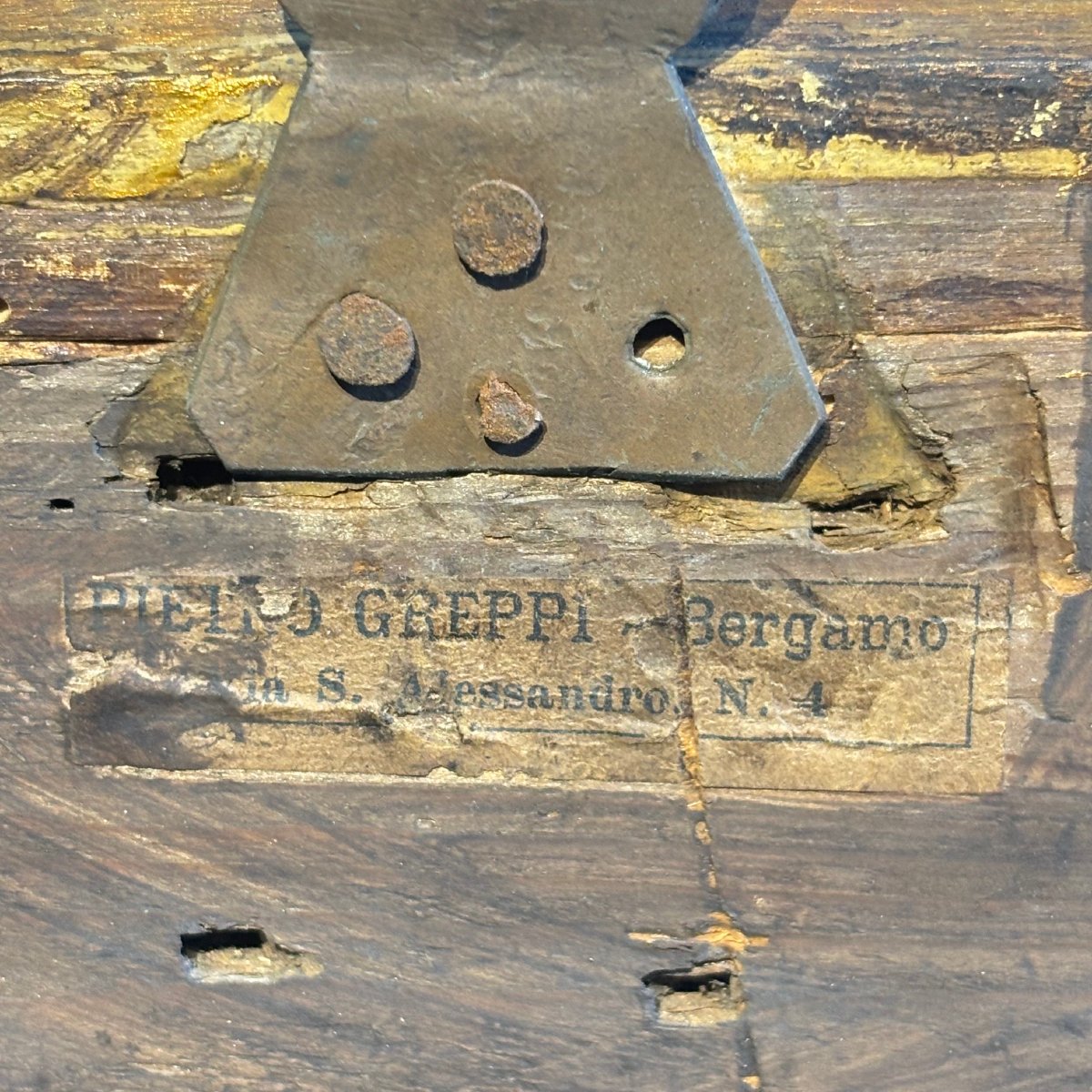 Ancien tableau à l'huile représentant un noble, par Giacomo Calegari (Bergame, 1899), peintre v-photo-1