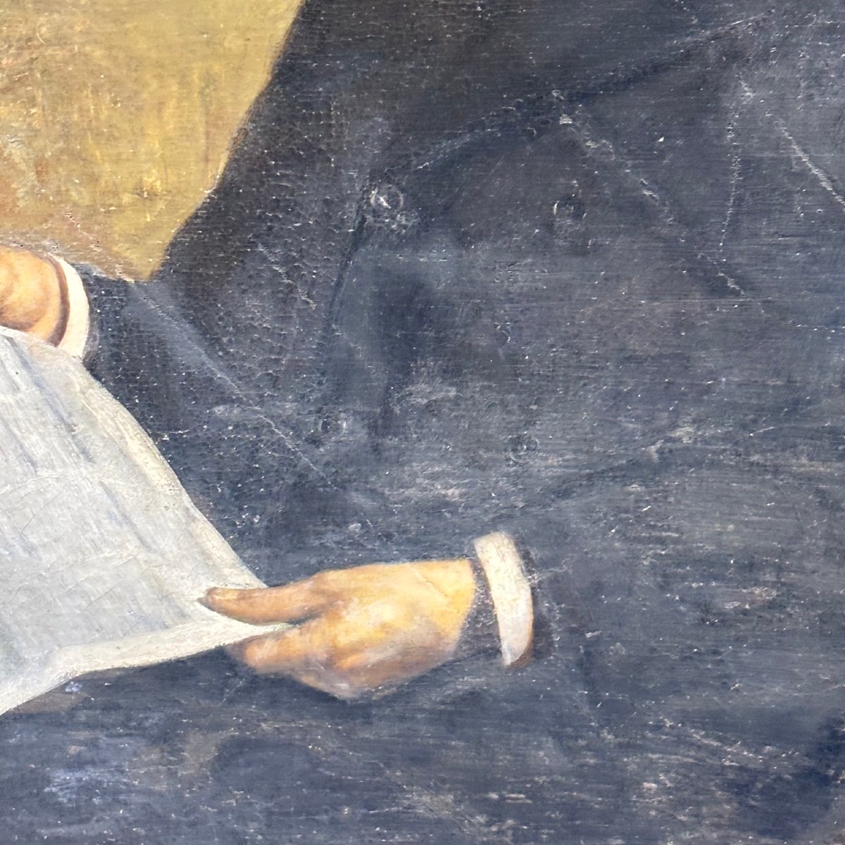 Ancien tableau à l'huile représentant un noble, par Giacomo Calegari (Bergame, 1899), peintre v-photo-8