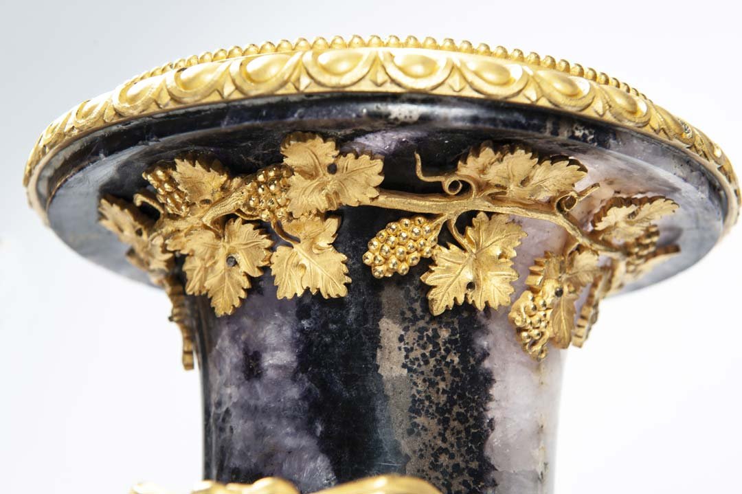 Paire de vases en Blue John et bronze doré, Angleterre, fin XVIIIe – début XIXe siècle-photo-3