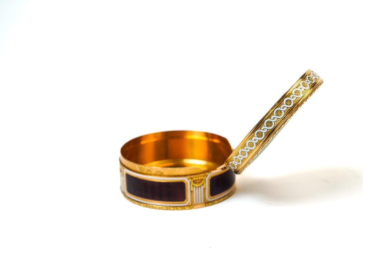 Gold And Enamel Snuffbox With Miniature – Geneva, Ca. 1785-photo-4