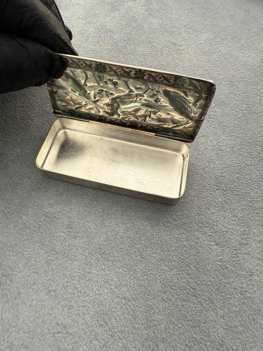 Repoussé Silver Box With Pheasants – Central Europe, Ca. 1880–1900-photo-2