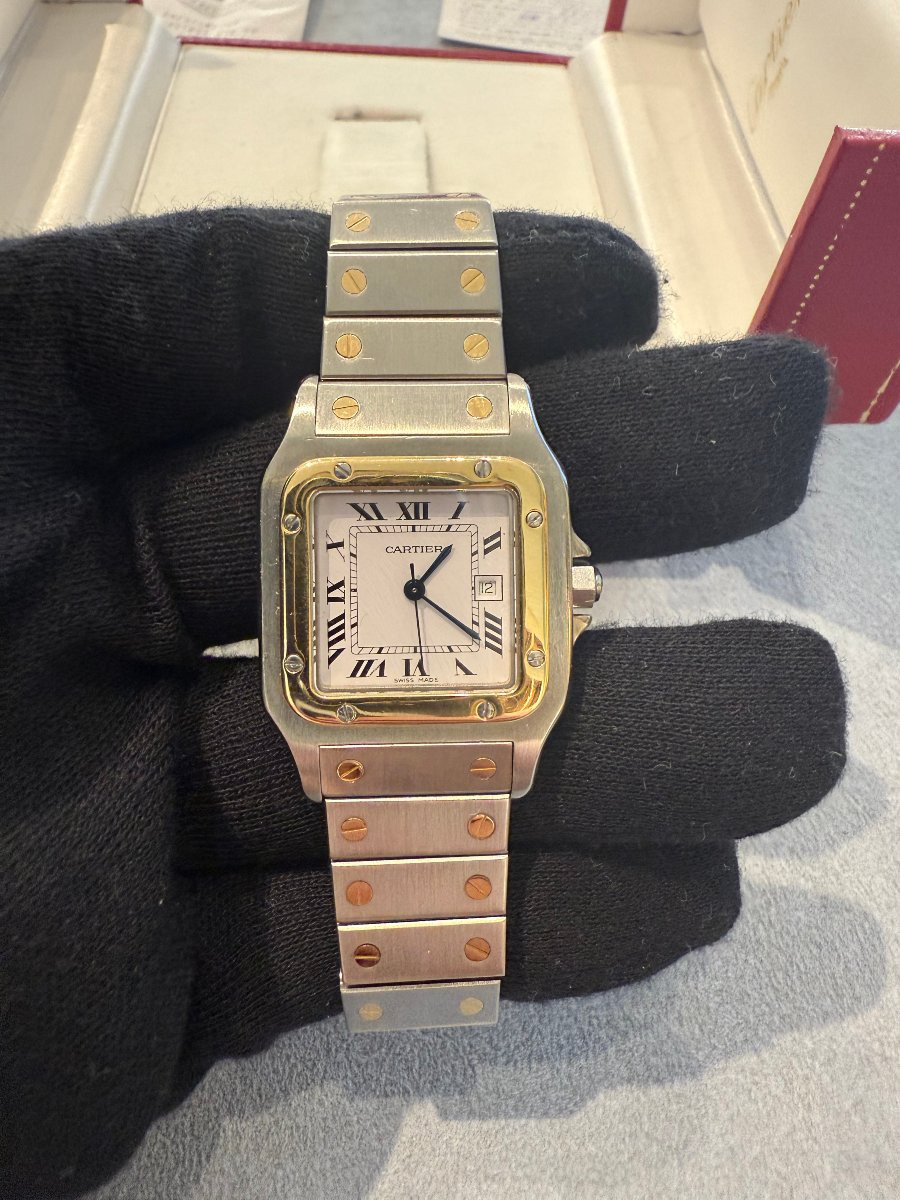 Cartier Santos Galbée Automatic  29 Mm – Steel And Gold-photo-2