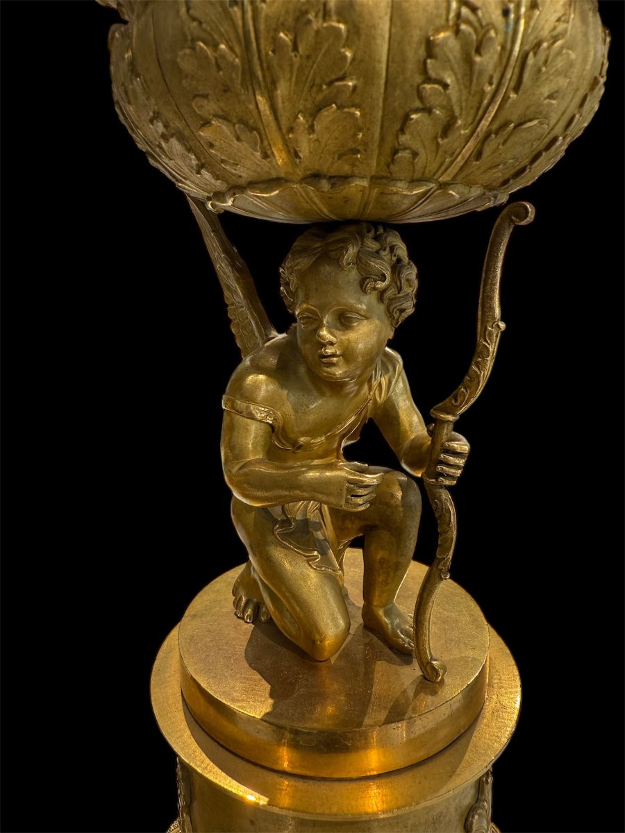 Pair Of Gilt Bronze Cassolettes, Signed Thomire à Paris-photo-1