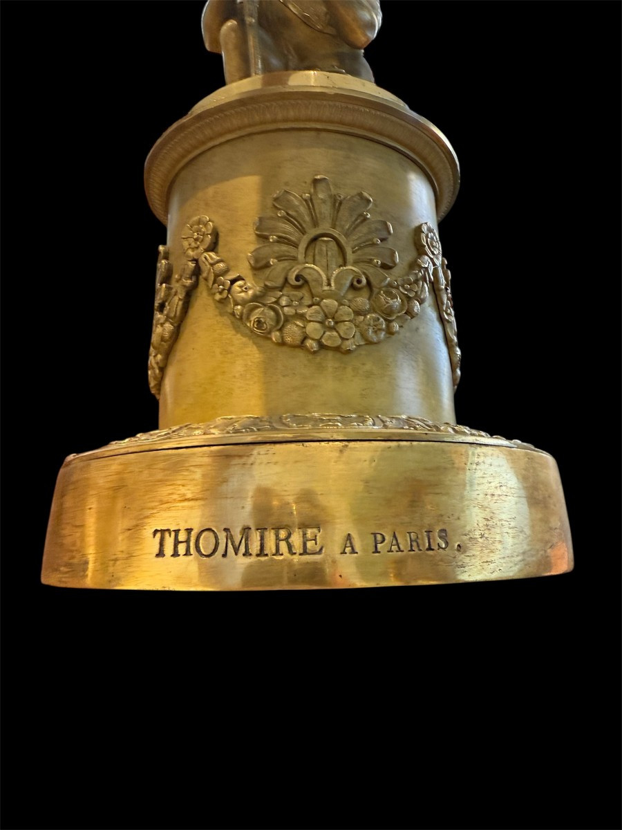 Pair Of Gilt Bronze Cassolettes, Signed Thomire à Paris-photo-8