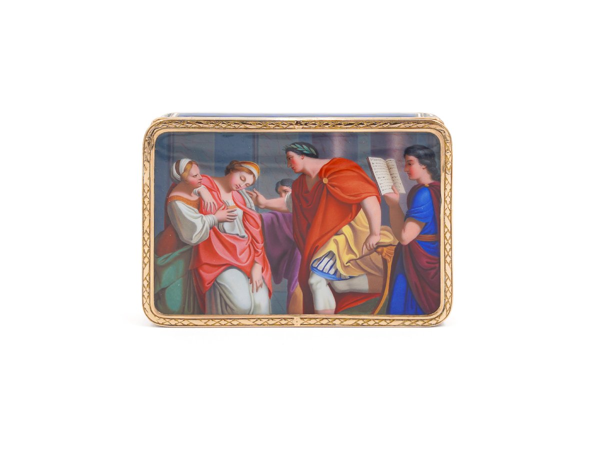 A Swiss Enamelled Gold Snuff-box-photo-3