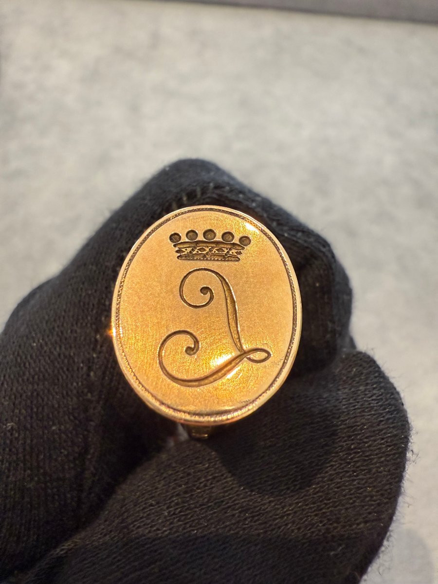 Étui “nécessaire à écrire” en or gravé et guilloché-photo-4