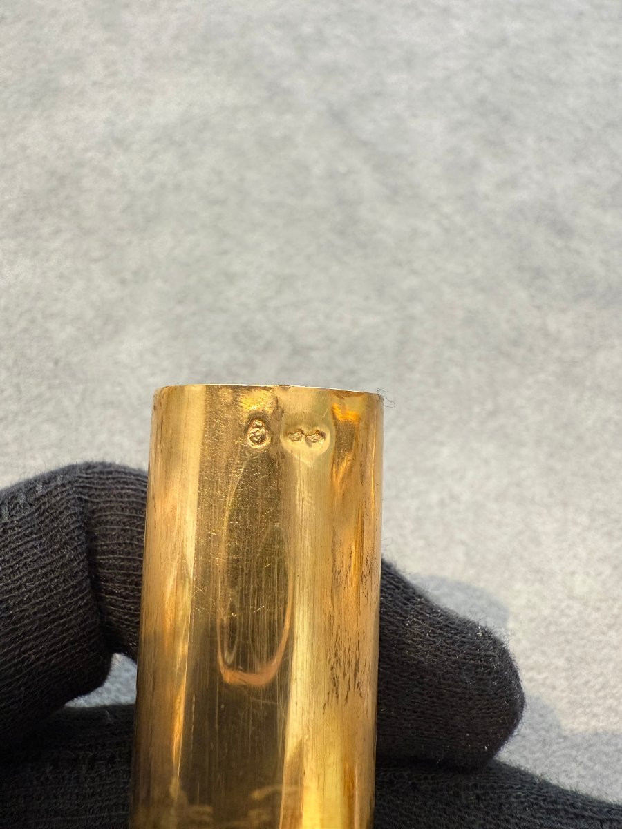 Étui “nécessaire à écrire” en or gravé et guilloché-photo-2