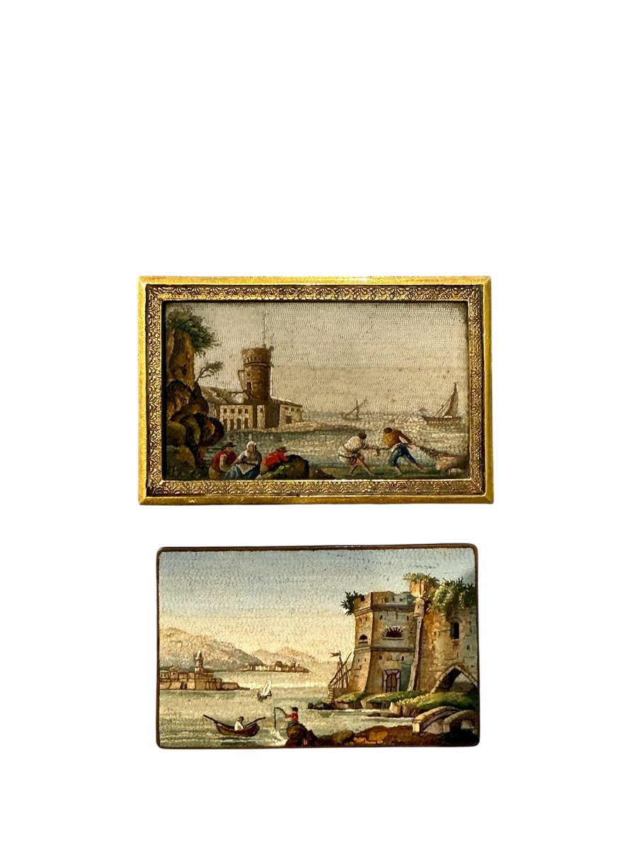 Paire de micromosaïques romaines, Rome, vers 1770–1780-photo-3