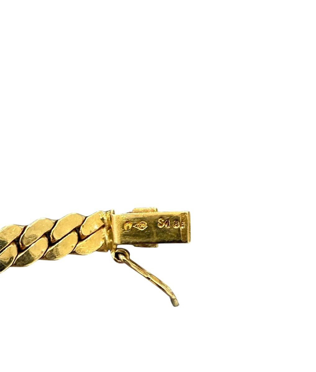Collier en or avec saphirs et diamants, années 1980-photo-1