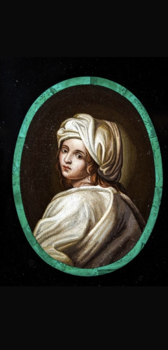 Micromosaic Depicting Beatrice Cenci, 19th Century-photo-3