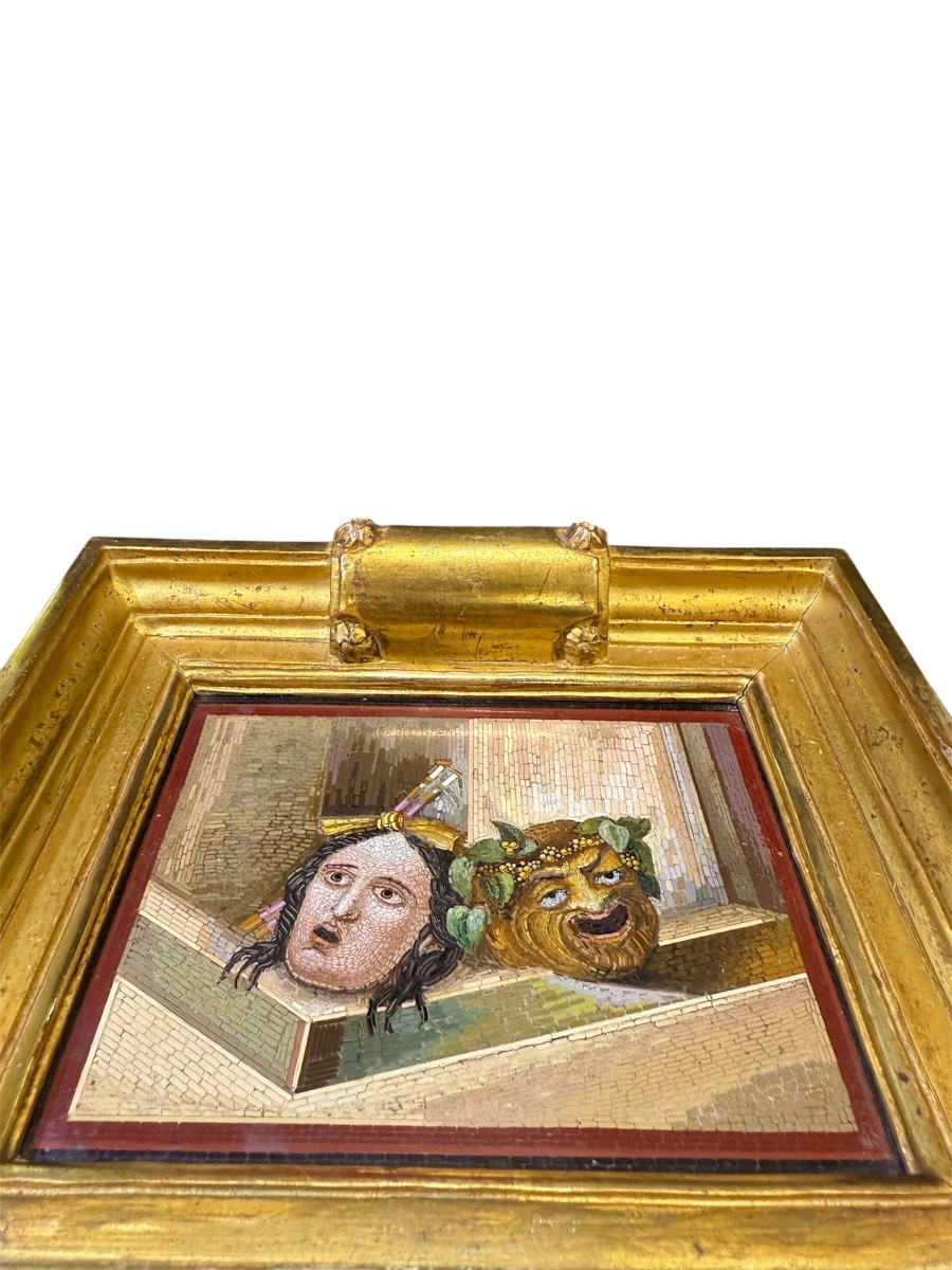 Roman Micromosaic With Theatrical Masks-photo-4