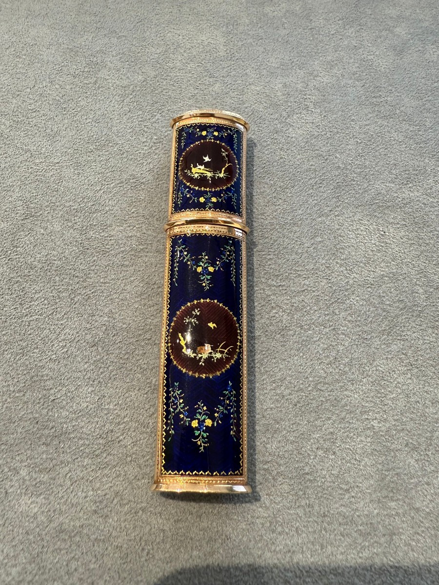 French Gold And Enamel étui, Louis XV Period (18th Century)