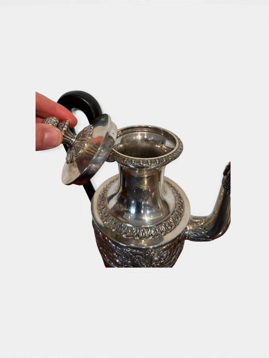 Cafetière en argent par Pietro Borrani, Turin, vers 1840-photo-4