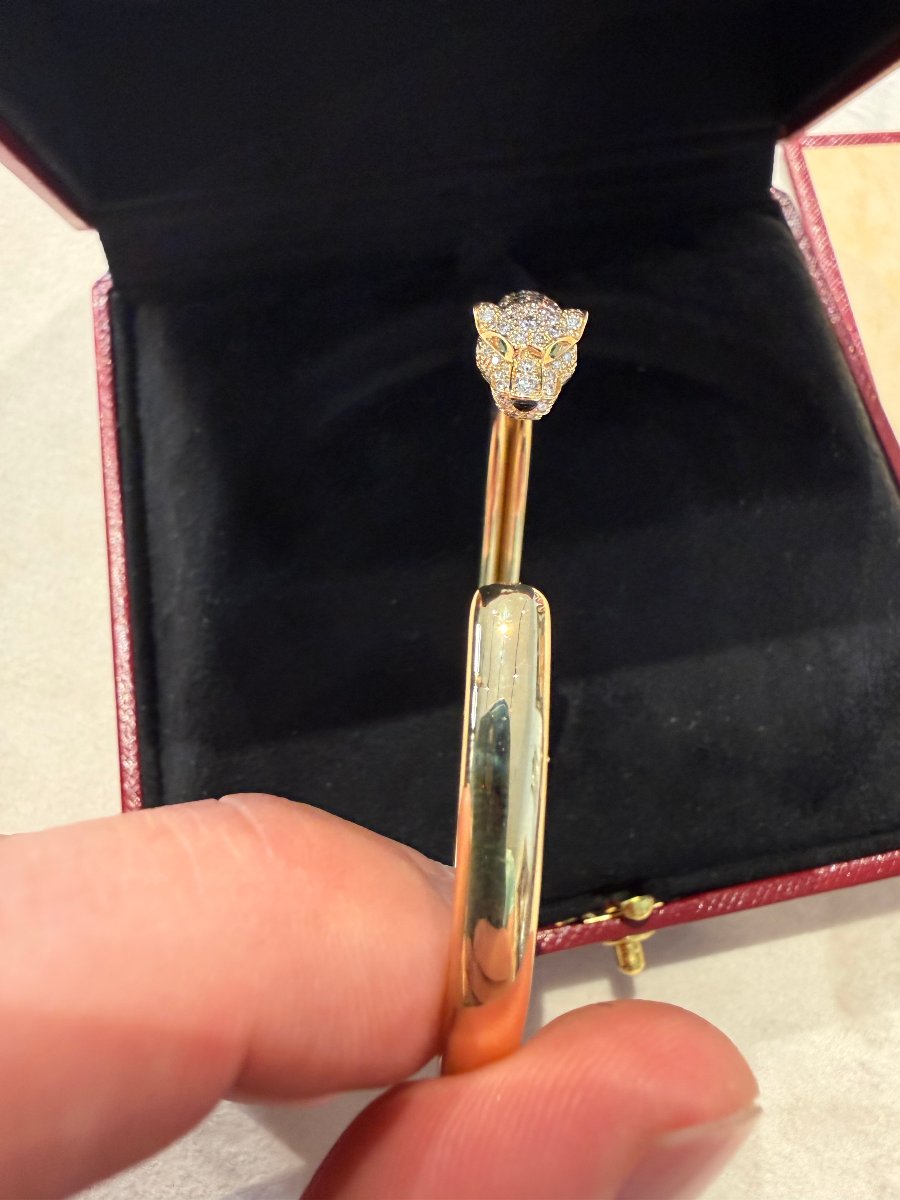 Bracelet Cartier Panthère de Cartier Petit Modèle Half-Pavé en Or Jaune 18 Carats avec Diamants-photo-1