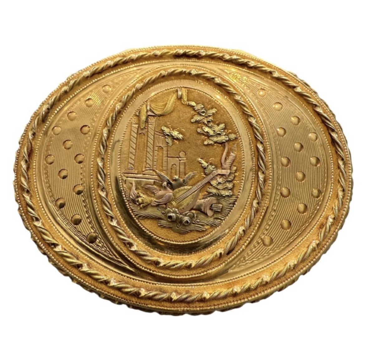 Elegant French Snuffbox In 18-karat Gold, Late 18th Century-photo-2