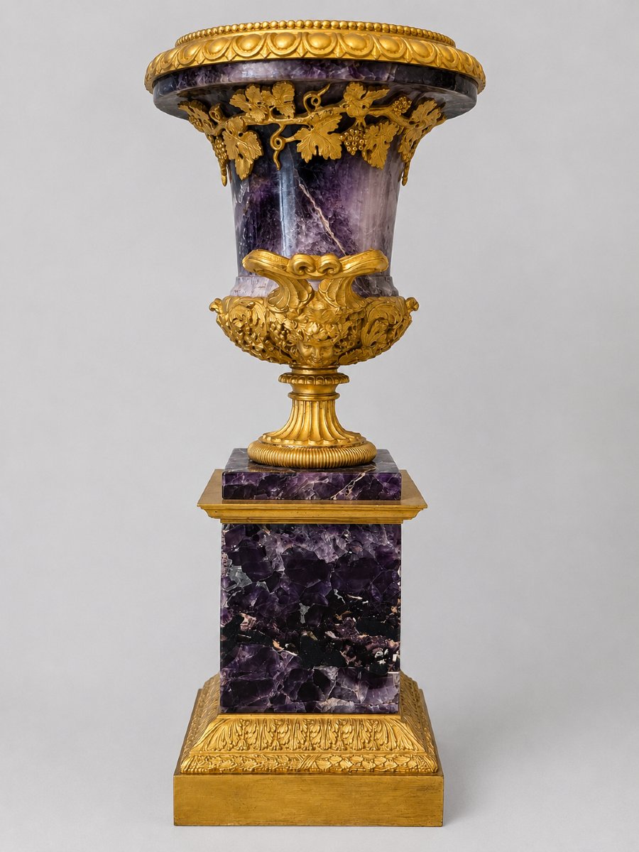 Pair Of Blue John And Gilded Bronze Bowls, Attributed To Pierre-philippe Thomire-photo-2