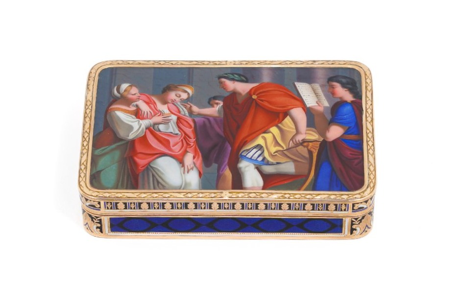 Snuffbox In Gold And Polychrome Enamel, Jean George Rémond & Compagnie, Geneva, 1804–1811