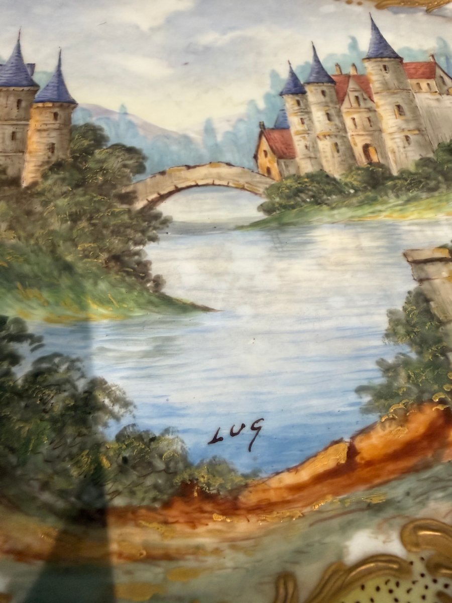 Soupière couverte avec son présentoir en porcelaine polychrome et dorée, Allemagne, fin du XIXe-photo-2