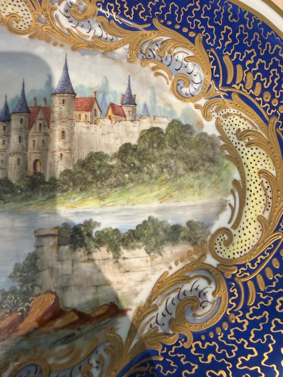 Soupière couverte avec son présentoir en porcelaine polychrome et dorée, Allemagne, fin du XIXe-photo-4