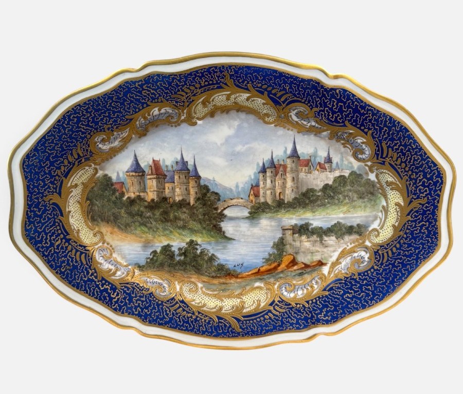 Soupière couverte avec son présentoir en porcelaine polychrome et dorée, Allemagne, fin du XIXe-photo-8