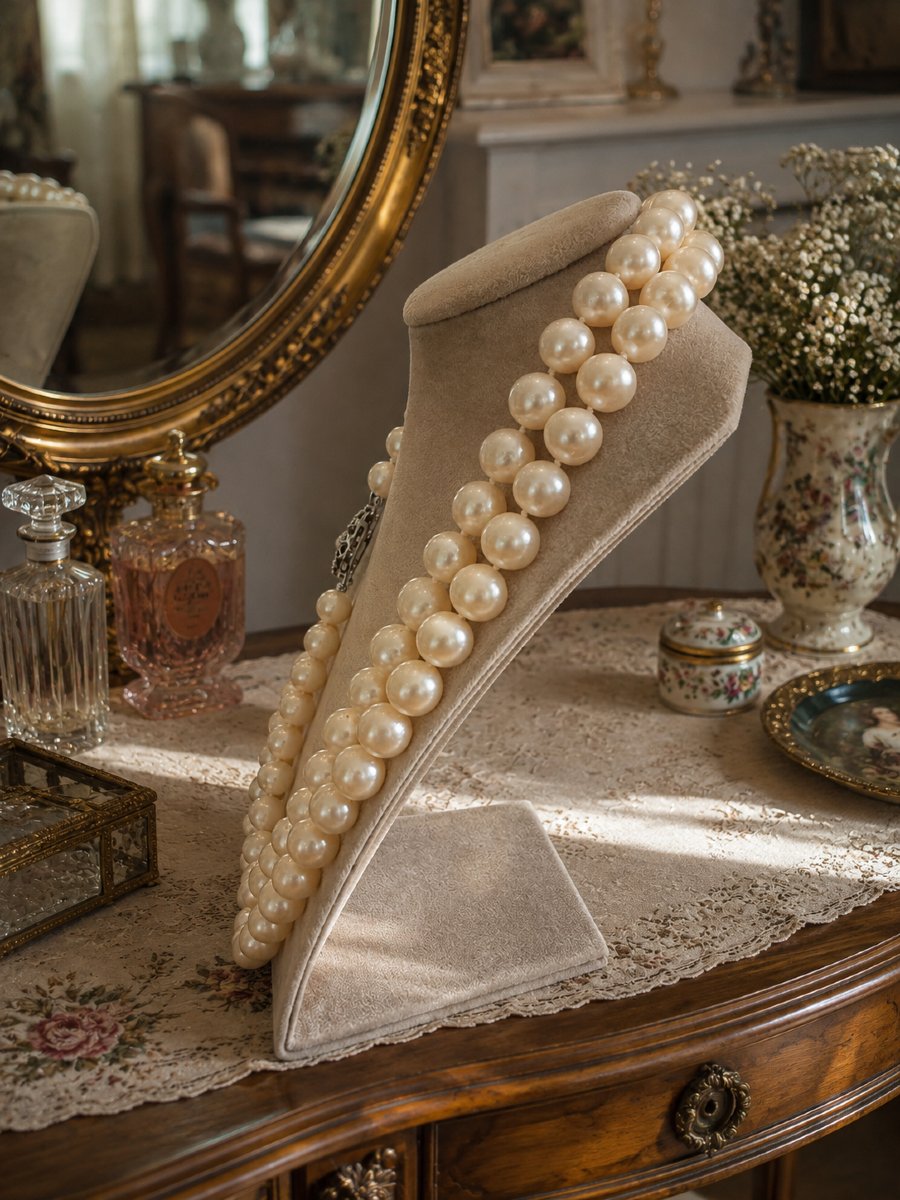 Collier à deux rangs de perles de culture avec fermoir en argent-photo-3