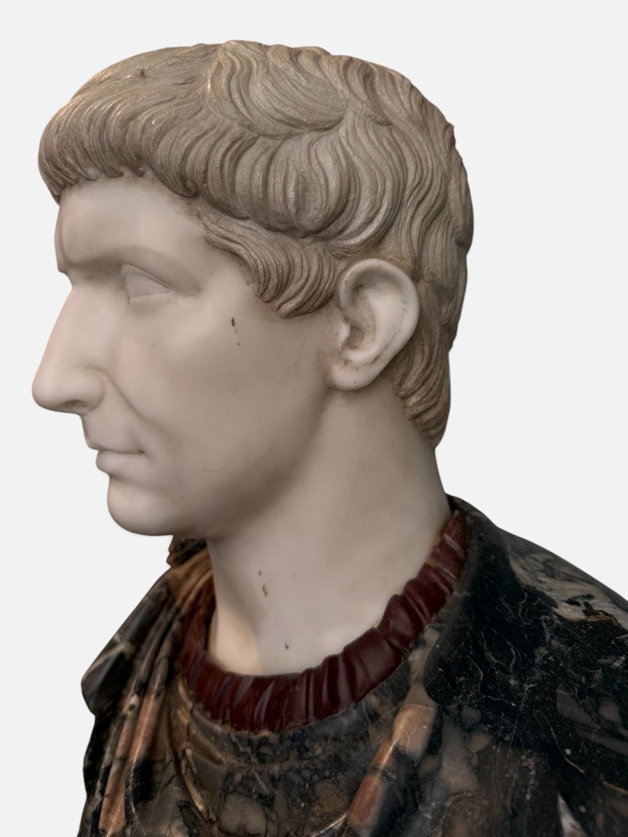 Buste d’empereur romain, probablement Caligula Rome, milieu du XIXe siècle-photo-1