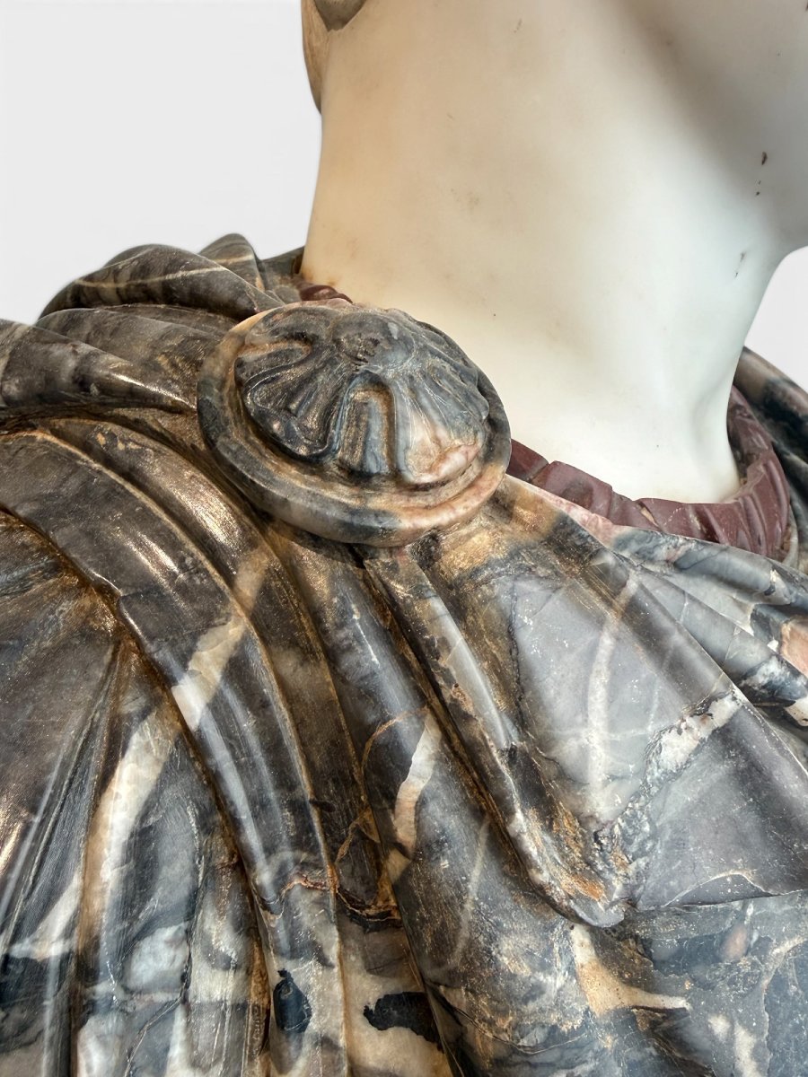 Buste d’empereur romain, probablement Caligula Rome, milieu du XIXe siècle-photo-3