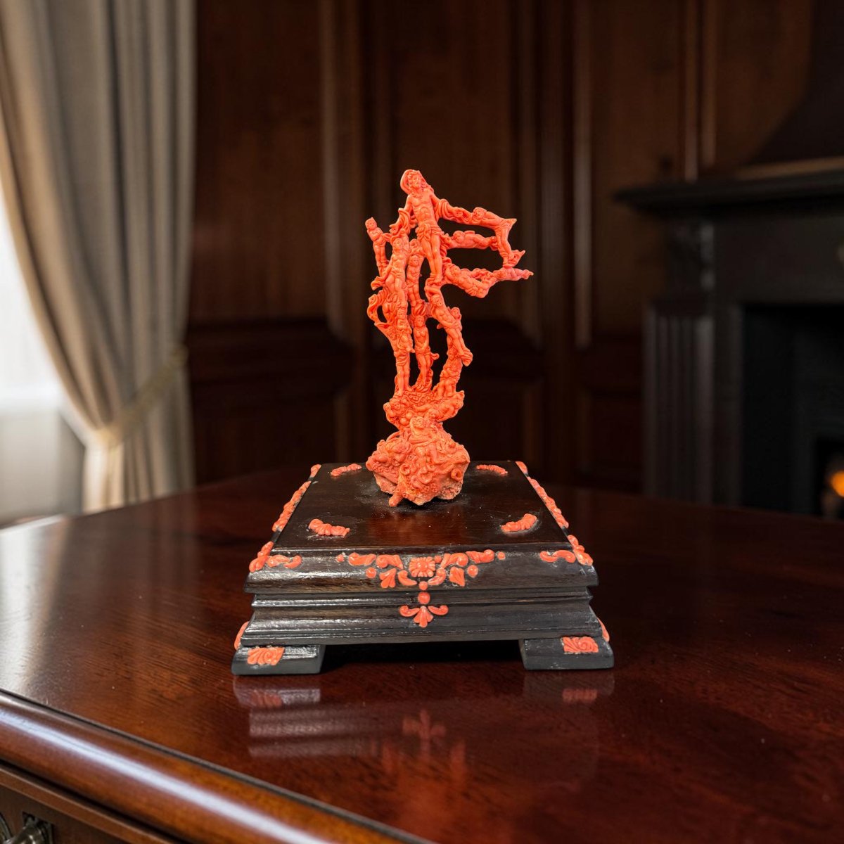 Groupe sculpté en corail méditerranéen « Le Jugement dernier » – G. Ganeri-photo-2