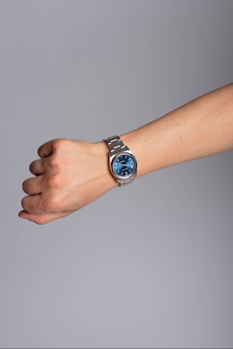 Rolex Oyster Perpetual 34 – Cadran Bleu 3-6-9-photo-2