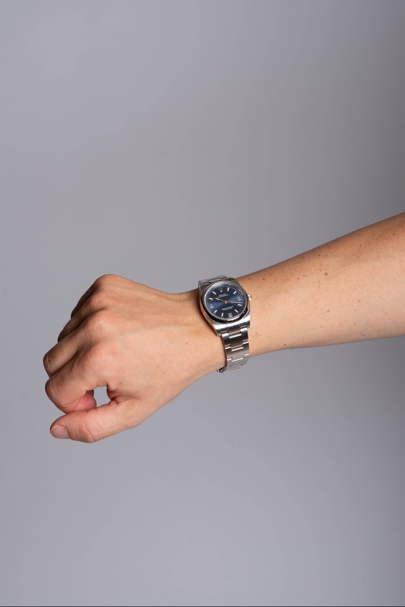 Rolex Oyster Perpetual 34 – Cadran Bleu 3-6-9-photo-3